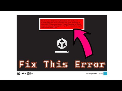 Unity WebGL - How to Fix the Unable to Parse Build Error