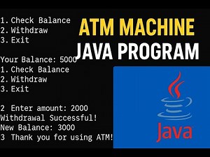 Java ATM Machine Program | Real Life Project in Java | Complete Explanation for Beginners#atm#java
