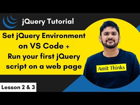 How to run jQuery on VS Code | Run first jQuery program | jQuery Tutorial | Amit Thinks