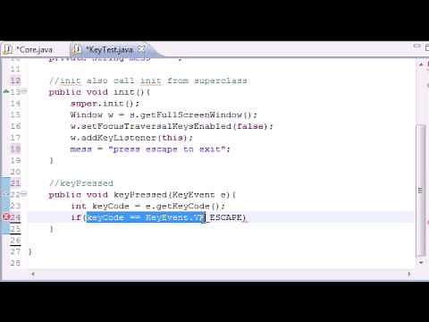 Java Game Development - 29 - Handling Key Events