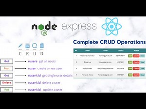 React + Node js + Express js - CRUD Operations | CRUD Rest API with Node & Express