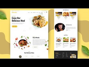 Responsive Website Using HTML CSS & JavaScript | Restaurant Website Design