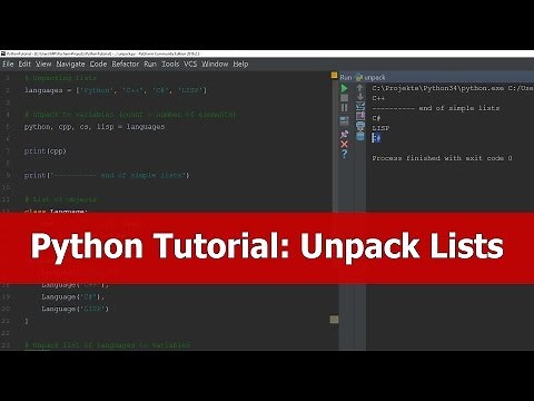 Python Beginner Tutorial Unpack Lists
