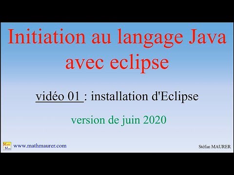 Java avec eclipse - Installation Java et eclipse 2020