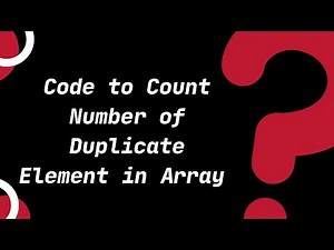 Code to Count Duplicate elements in an Array | C Tutorials for Beginners