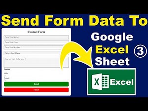 How to send HTML form data to google sheets, how to send form data in excel, Form to excel sheet