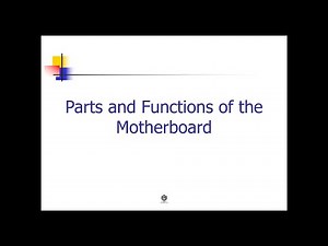 Parts and Functions of the Motherboard
