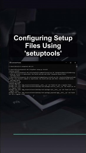 Configuring Setup Files Using 'setuptools' ##ai ##artificialintelligence ##machinelearning ##aiagent