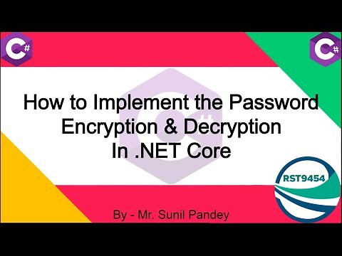 ASP NET Core Encryption and Decryption Password | How to password encrypt &decrypt #biharideveloper