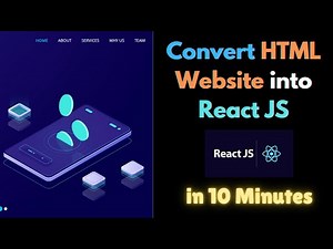 How to Integrate HTML Template into React JS Project | React JS Tutorial