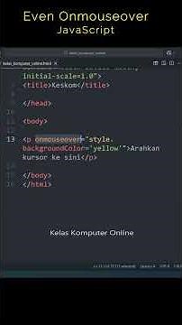 Learn JavaScript From Scratch: How the onMouseOver Event Works for Beginners