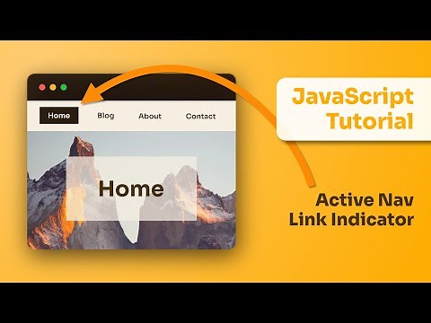 Active Nav Link Indicator with Vanilla Javascript