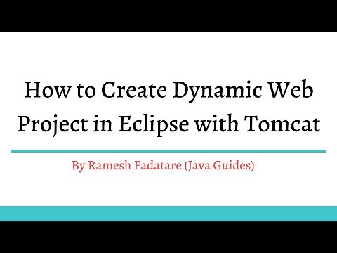 How to Create Dynamic Web Project in Eclipse with Tomcat