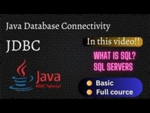 JDBC Explained: Connecting Java with Databases | SQL and Database Servers| Part-1