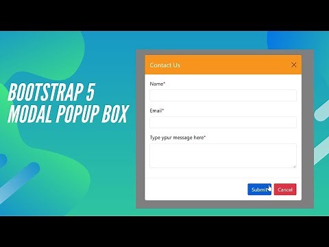 How to create a modal popup box with Bootstrap 5 | HTML5