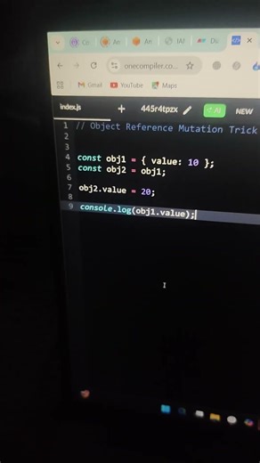 #16 JavaScript Reference Trick! Guess the Output of This Object Mutation #javascript