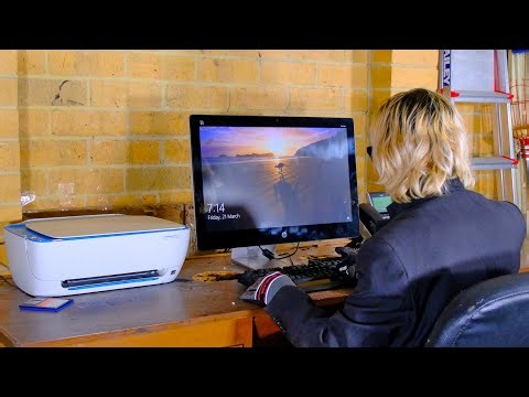 Angry Office Man Smashes HP All-in-One Computer