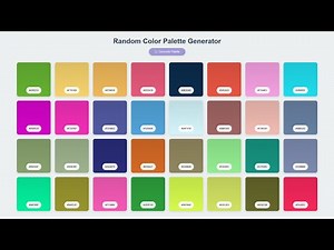 🎨 Create a Random Color Palette Generator in HTML, CSS & JavaScript (Step-by-Step Tutorial)