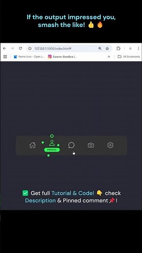 ✨ Magic Navigation Menu Using HTML & CSS #webdevelopment #coding #navigationmenu #shorts