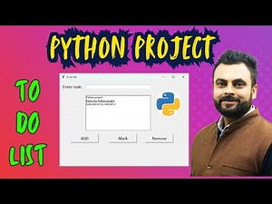 Python Project To-Do List App in Python | Tkinter GUI Project | Task Manager