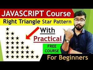 JavaScript Star Pattern Program| Right Angle Star Pattern | JavaScript Tutorial
