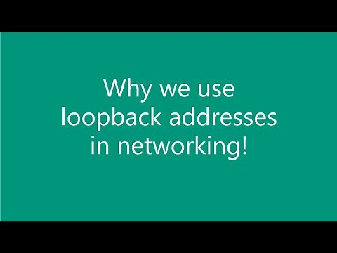 Why we use loopback addresses in networking!