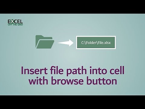Insert file path into a cell with Browse button | File dialog box in Excel | Excel Off The Grid