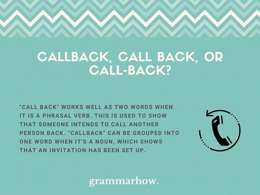 Callback, Call back, or Call-back? (Helpful Examples)