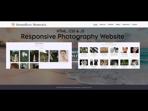 Build A Responsive Photography Portfolio Website Using HTML CSS and JavaScript
