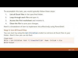 How to Efficiently Rename Worksheets in Multiple Excel Files Using PowerShell