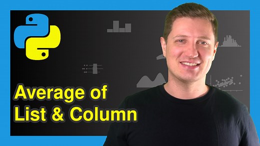 Calculate Mean in Python (5 Examples) | Get Average of List & DataFrame