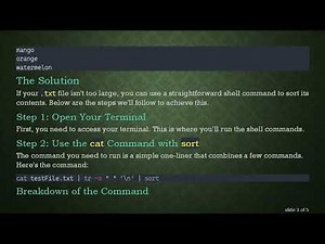 How to Use a Shell Script to Sort .txt File Contents Easily