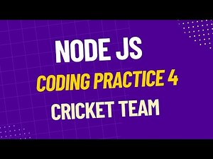 Node JS coding Practice 4 | Cricket Team | Introduction to Express JS| #ccbp |#nxtwave |#nodejs