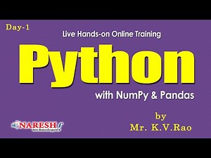 Day-1 | Python with NumPy & Pandas Online Training | by Mr. K.V.Rao