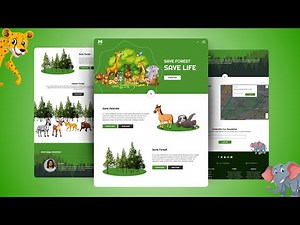 Responsive Animal Website Using HTML CSS Bootstrap & JavaScript | Pet Website Design