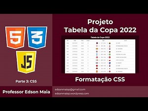 Curso de HTML, CSS e JS Projeto Tabela da Copa 2022 parte 3 CSS