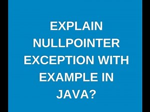 What is NullpointerException in java?