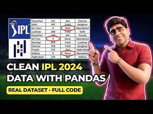 Clean IPL 2024 Dataset with Pandas – Quiz, Practice & Full Code!