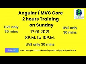 Angular with MVC Training | Angular & MVC Core | Angular & MVC Tutorial | .NET Core Training