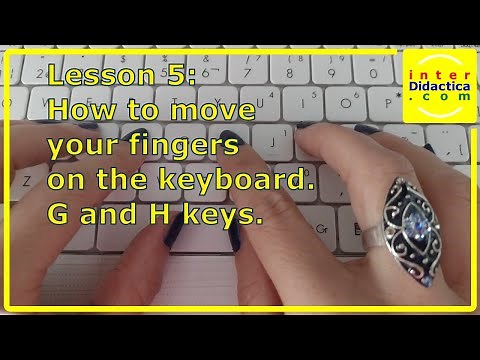 Lesson 5: How to move your fingers on the keyboard. G and H keys. Typing Course.
