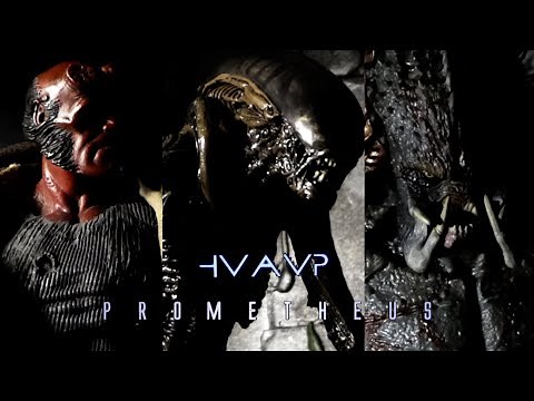 Hellboy VS Aliens VS Predator: Prometheus Part 1 - Horror Stop Motion