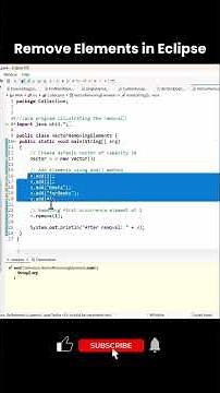 Java Vector – Remove Elements in Eclipse | Java Collections Tutorial