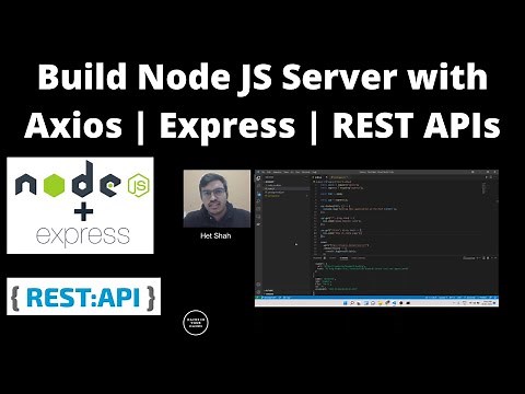 Simple Node JS Server | Axios | Express | REST APIs Examples