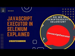 JavaScript Executor interface explained (in Selenium) || #techandmore