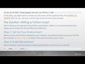 Extracting JavaScript Filenames from Text Files Using Python