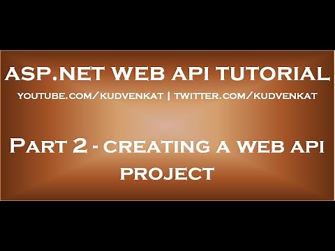 Creating a Web API Project