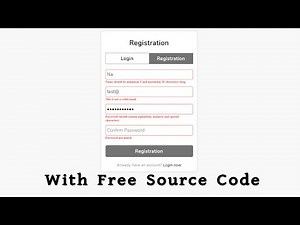 Login Registration Form Validation in JavaScript With Source Code