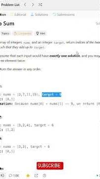 Two Sum problem solution | DSA Leetcode problem no 1 #coding #leetcode #twosum