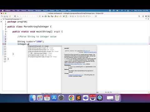 Parse String To Integer | Java Program