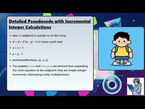 [441] Midpoint Circle Drawing Algorithm (Computer Graphics)